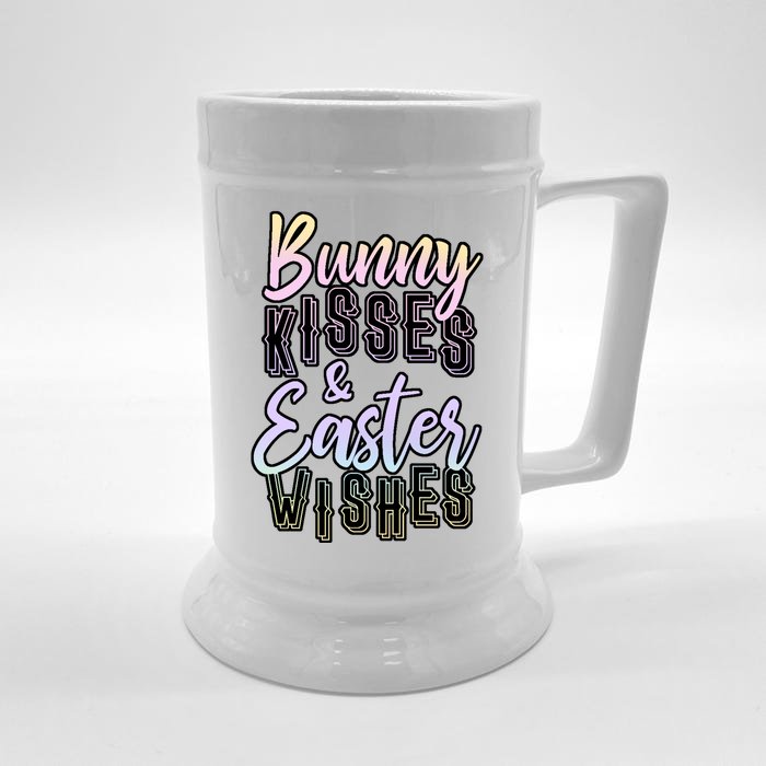 Bunny Kiss And Easter Wishes Cute Front & Back Beer Stein