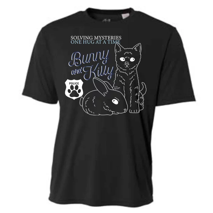 Bunny Kitty Police Solving Mysteries One Hug At A Time Cooling Performance Crew T-Shirt