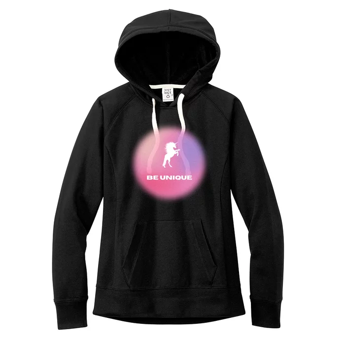 Be Unique Pink Unicorn Women's Fleece Hoodie