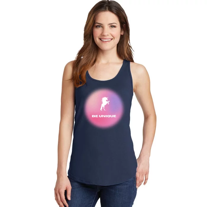 Be Unique Pink Unicorn Ladies Essential Tank