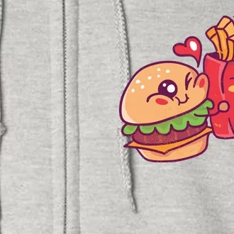 Burger Loves Fries Full Zip Hoodie