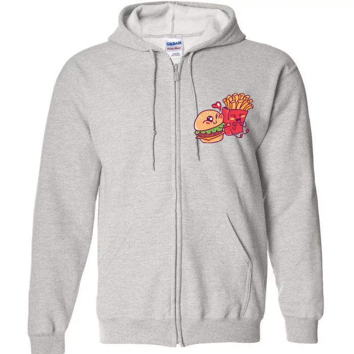 Burger Loves Fries Full Zip Hoodie