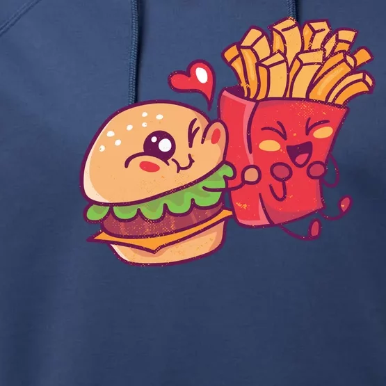 Burger Loves Fries Performance Fleece Hoodie