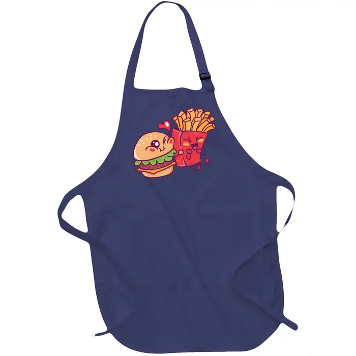 Burger Loves Fries Full-Length Apron With Pocket