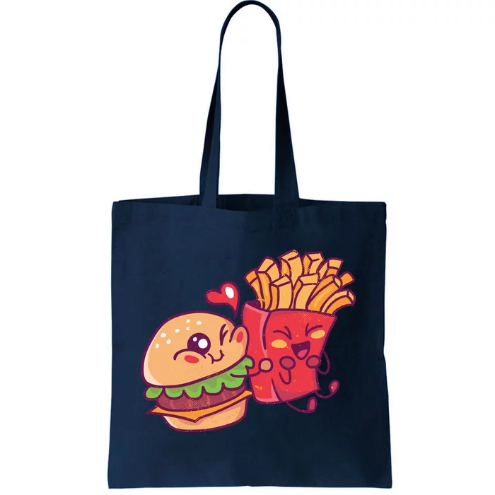 Burger Loves Fries Tote Bag