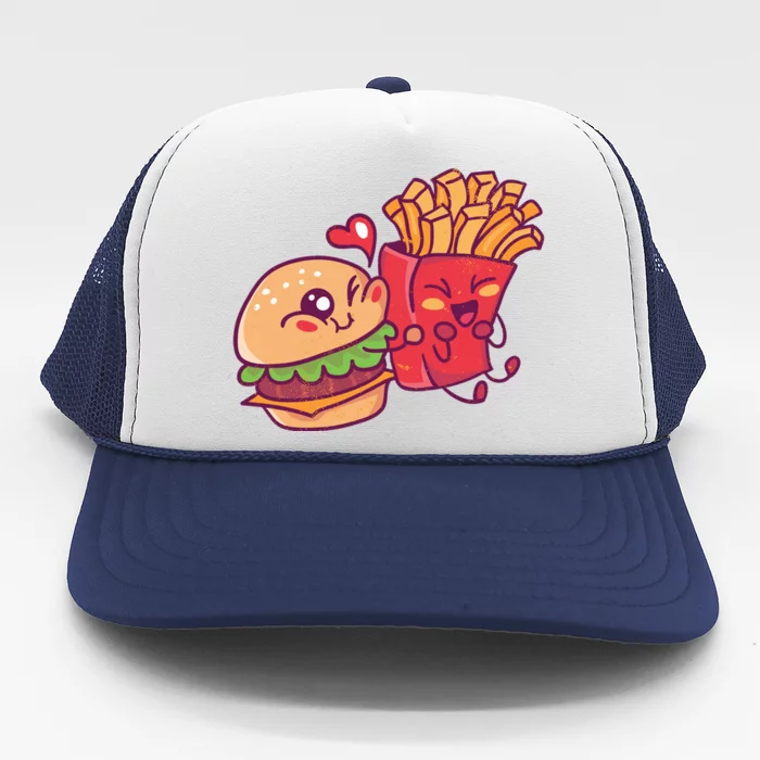 Burger Loves Fries Trucker Hat