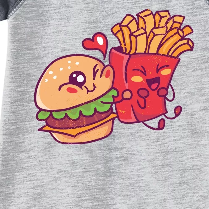 Burger Loves Fries Infant Baby Jersey Bodysuit