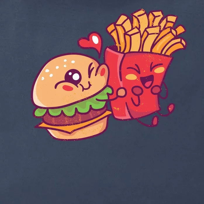 Burger Loves Fries Zip Tote Bag