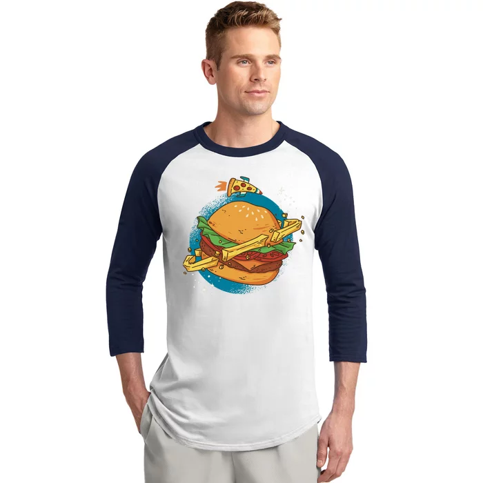 Burger Planet Baseball Sleeve Shirt