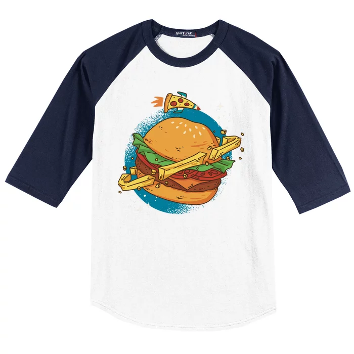 Burger Planet Baseball Sleeve Shirt