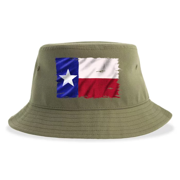 Burlap Vintage Texas Flag Sustainable Bucket Hat