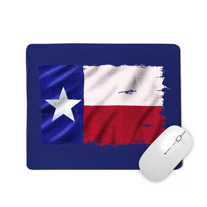 Burlap Vintage Texas Flag Mousepad