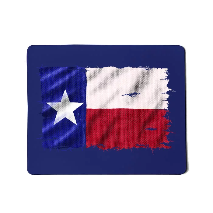 Burlap Vintage Texas Flag Mousepad