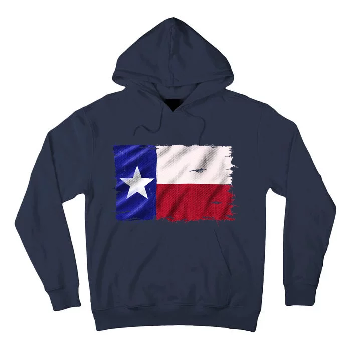 Burlap Vintage Texas Flag Tall Hoodie