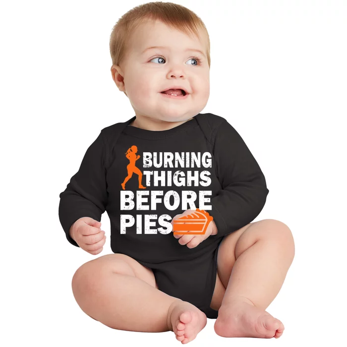 Burning Thighs For Christmas Pies Baby Long Sleeve Bodysuit