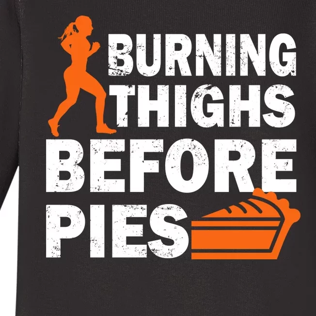 Burning Thighs For Christmas Pies Baby Long Sleeve Bodysuit