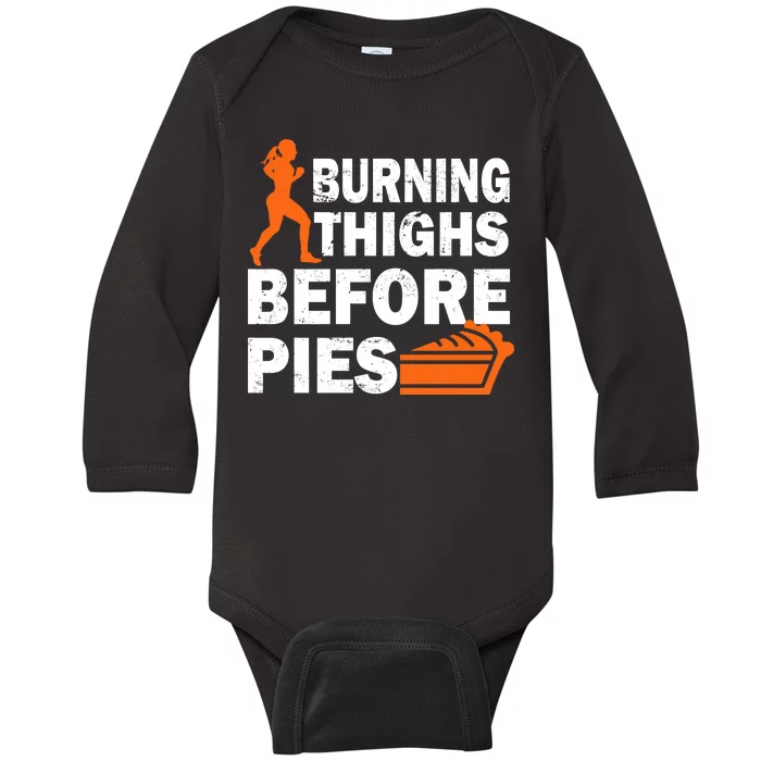 Burning Thighs For Christmas Pies Baby Long Sleeve Bodysuit