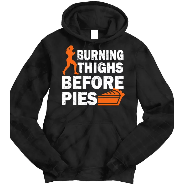 Burning Thighs For Christmas Pies Tie Dye Hoodie