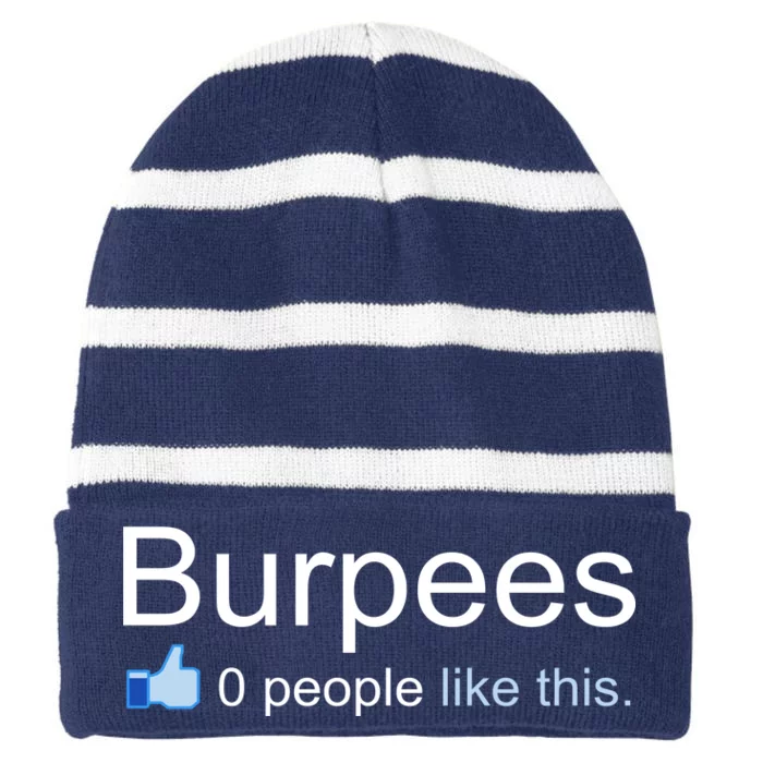 Burpees, 0 People Like This Striped Beanie with Solid Band