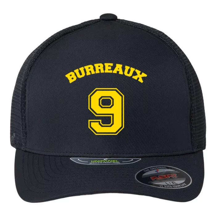 Burreaux Number 9 Louisiana Football Fan Flexfit Unipanel Trucker Cap