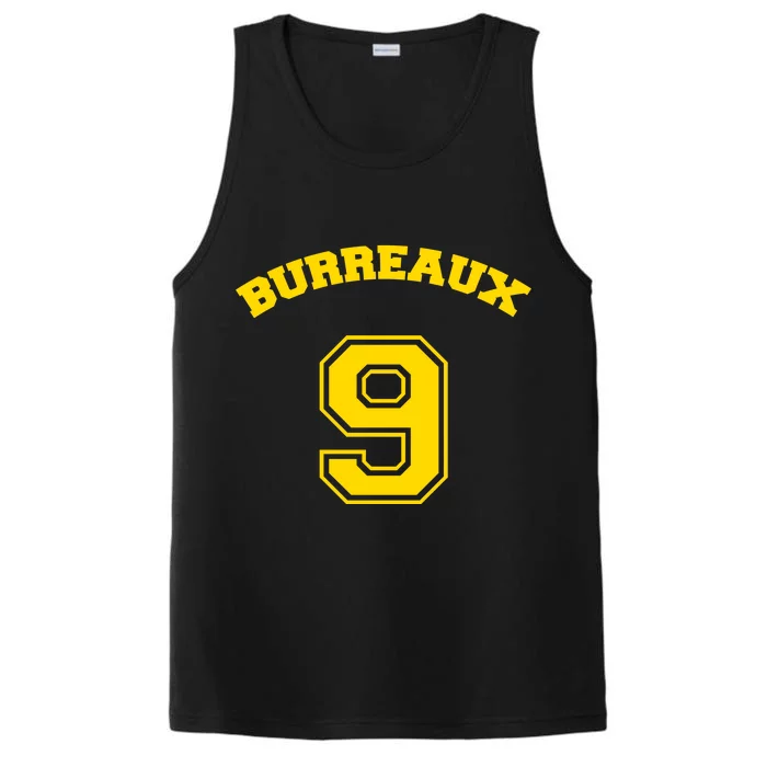 Burreaux Number 9 Louisiana Football Fan Performance Tank