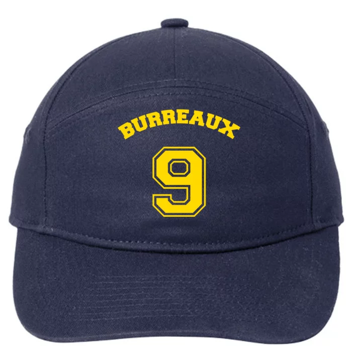 Burreaux Number 9 Louisiana Football Fan 7-Panel Snapback Hat