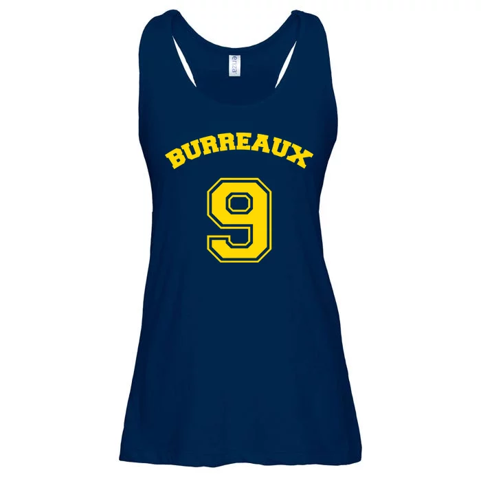 Burreaux Number 9 Louisiana Football Fan Ladies Essential Flowy Tank