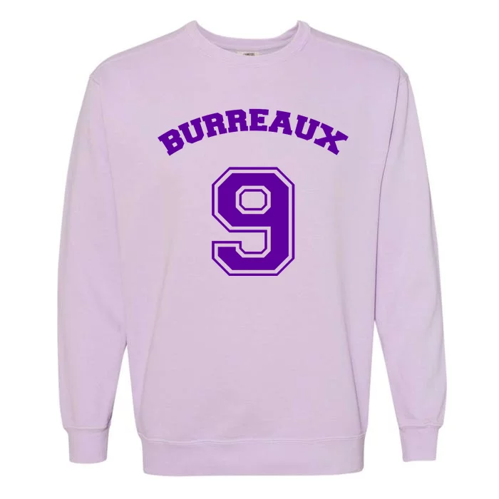 Burreaux Number 9 Louisiana Football Fan Garment-Dyed Sweatshirt