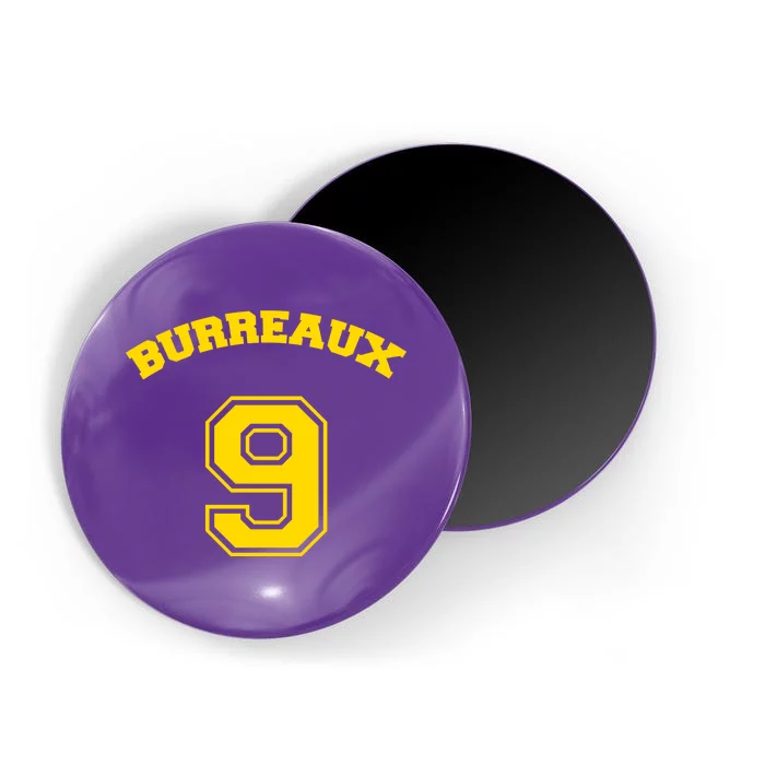 Burreaux Number 9 Louisiana Football Fan Magnet