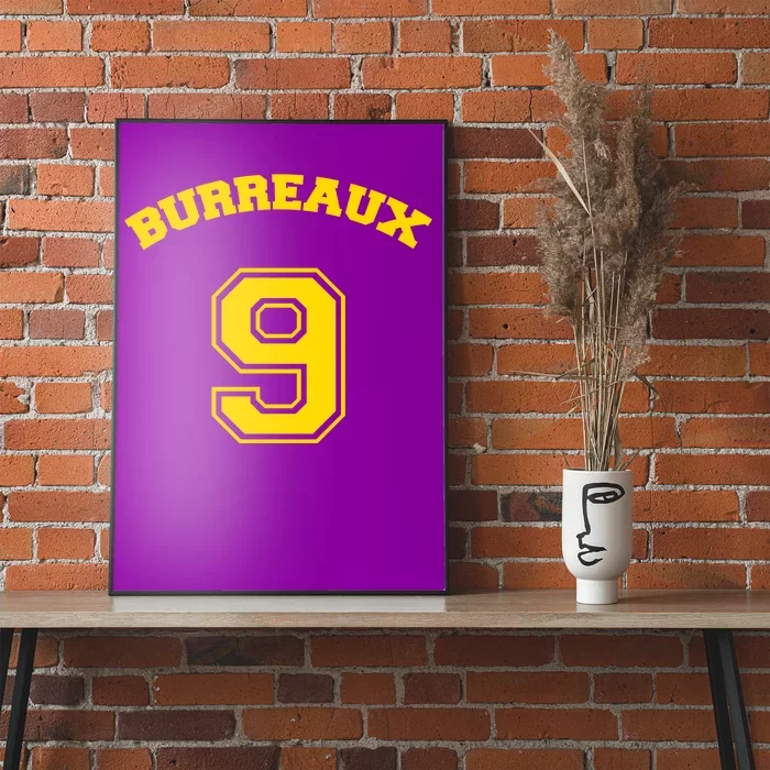 Burreaux Number 9 Louisiana Football Fan Poster