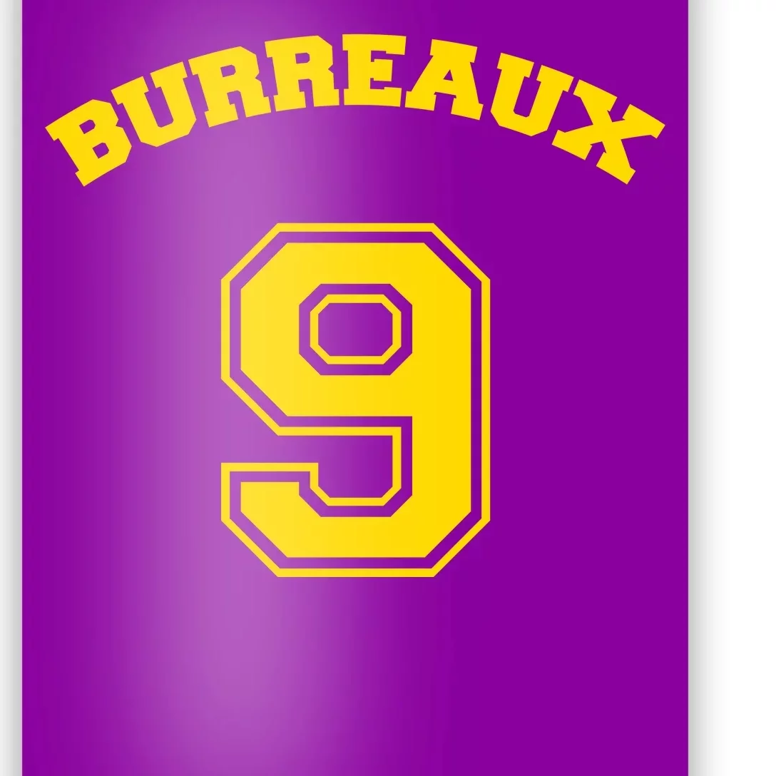 Burreaux Number 9 Louisiana Football Fan Poster