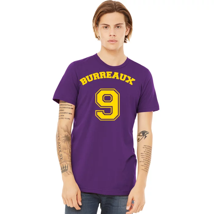 Burreaux Number 9 Louisiana Football Fan Premium T-Shirt