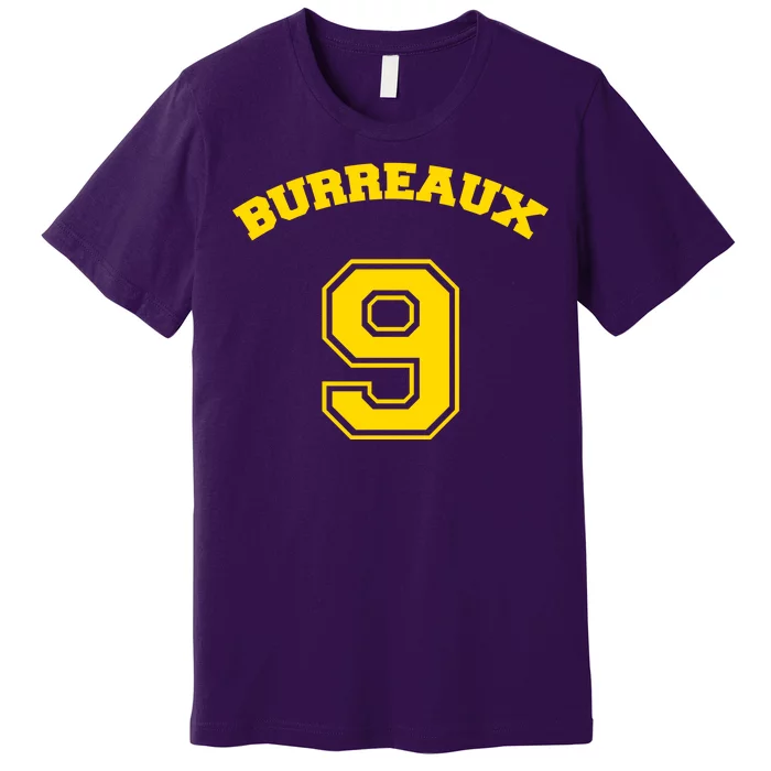 Burreaux Number 9 Louisiana Football Fan Premium T-Shirt