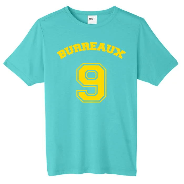 Burreaux Number 9 Louisiana Football Fan ChromaSoft Performance T-Shirt