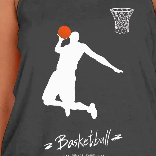 Basketball Usa Summer League Basketball Lover Women's Knotted Racerback Tank