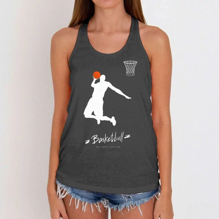 Basketball Usa Summer League Basketball Lover Women's Knotted Racerback Tank