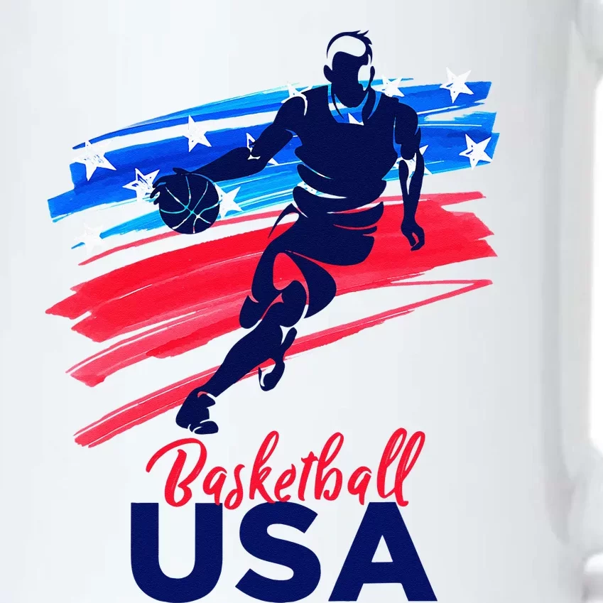 Basketball USA Support The Team Basketball Lover Black Color Changing Mug