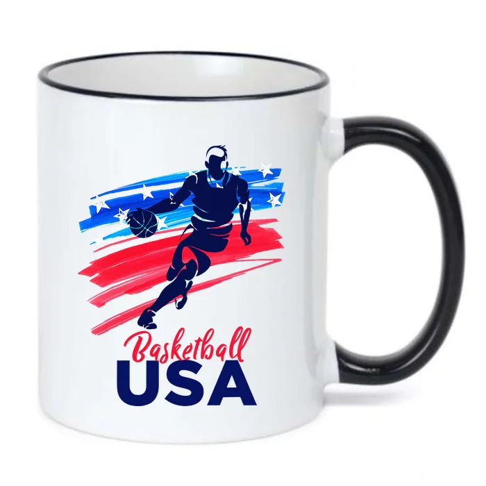 Basketball USA Support The Team Basketball Lover Black Color Changing Mug