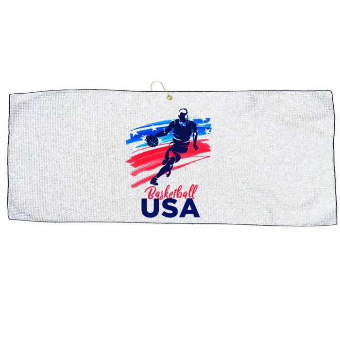 Basketball USA Support The Team Basketball Lover Large Microfiber Waffle Golf Towel