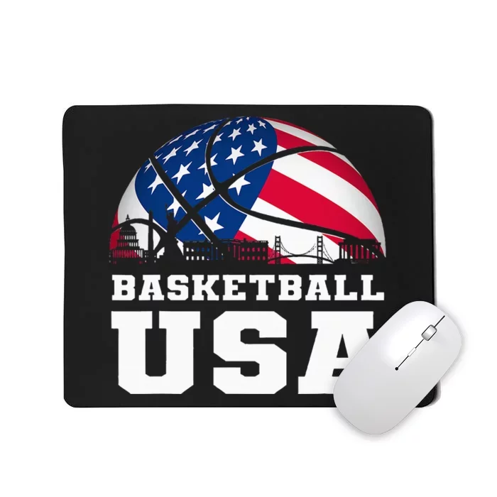 Basketball Usa Support Flag Mousepad