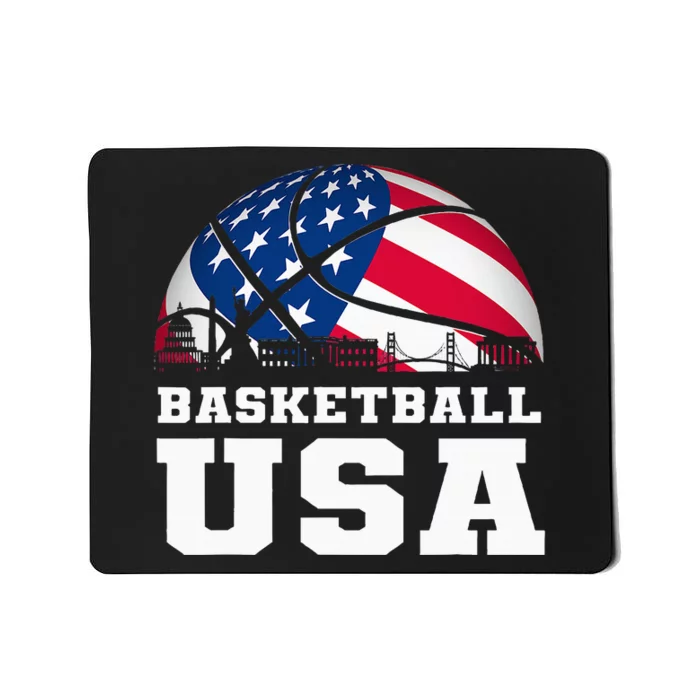 Basketball Usa Support Flag Mousepad