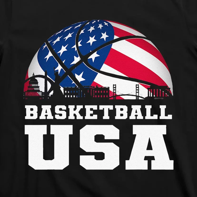 Basketball USA Support the Team USA Flag Dream T-Shirt