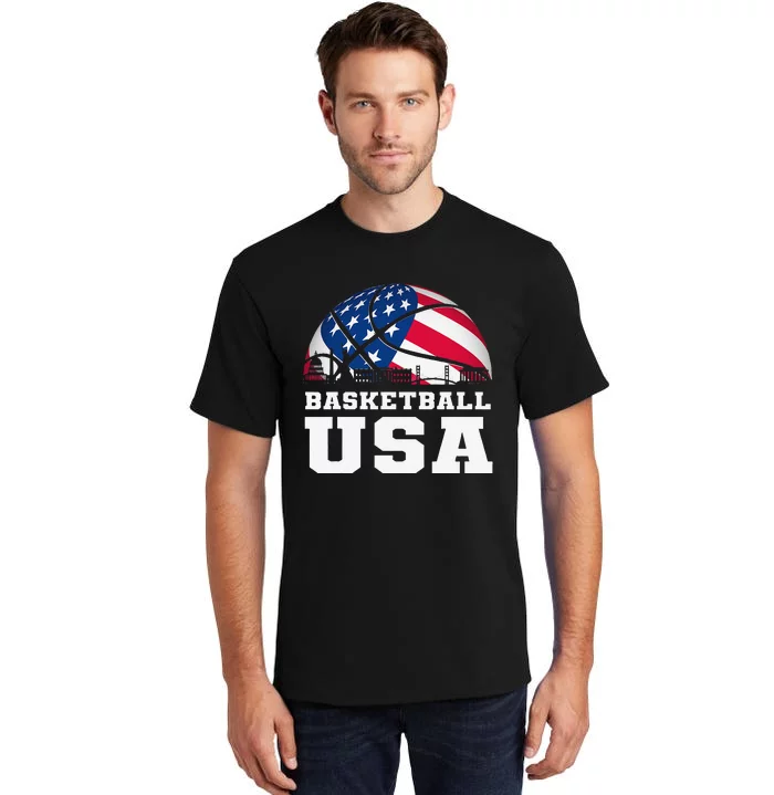 Basketball USA Support the Team USA Flag Dream Tall T-Shirt