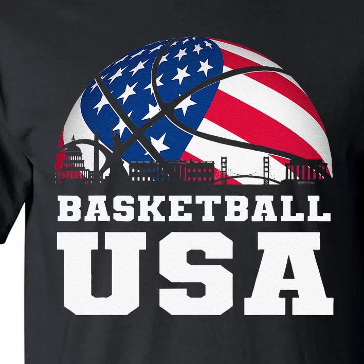 Basketball USA Support the Team USA Flag Dream Tall T-Shirt