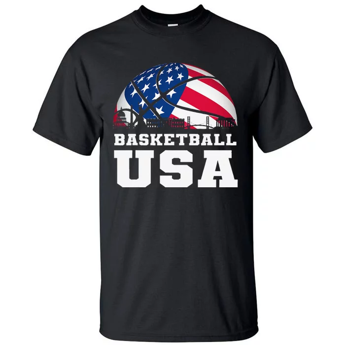 Basketball USA Support the Team USA Flag Dream Tall T-Shirt