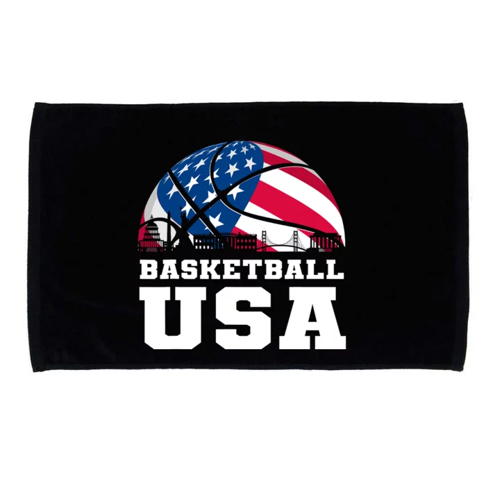 Basketball Usa Support The Team Design Usa Flag Dream Microfiber Hand Towel