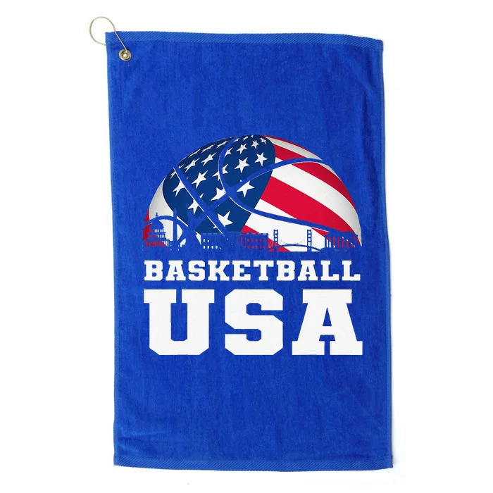 Basketball USA Support The Flag Dream Platinum Collection Golf Towel