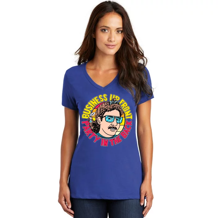 Business Up Front Party In The Back Women's V-Neck T-Shirt