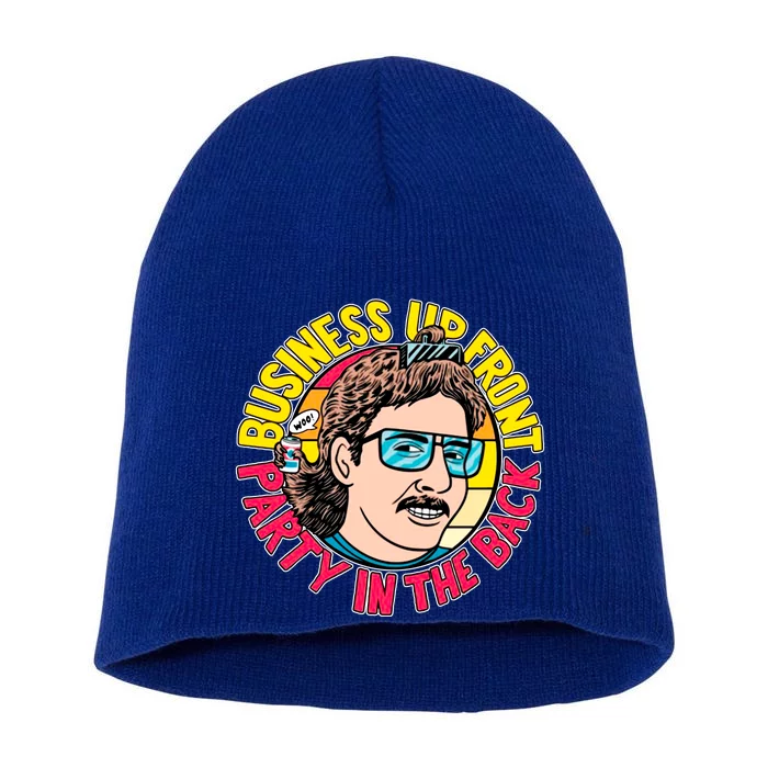 Business Up Front Party In The Back Short Acrylic Beanie