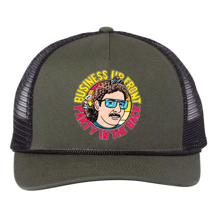 Business Up Front Party In The Back Retro Rope Trucker Hat Cap